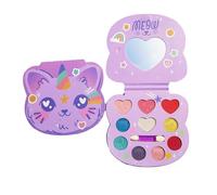 MockTota Estuche De Maquillaje para NiñAs, Set De Maquillaje Infantil Sin TóXicos Y Lavable, Kit De Maquillaje para Halloween para NiñOs, Set De Maquillaje De Princesas para NiñAs DIY (10 Colores)