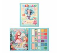 MockTota Kit de Maquillaje para Niñas, Polvo, Multicolor, Reluciente, No Tóxico y Lavable, Seguro para Piel Sensible, 1 Unidad, 1 Gramo