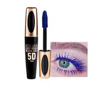 MockTota Máscara de Pestañas Azul 5D Resistente al Agua - Volumen Intenso & Rizado Natural 10ml Vegana y Duradera Para Bodas, Fiestas y Maquillaje de Fiesta