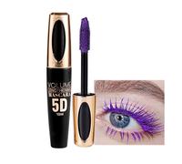 MockTota Máscara de Pestañas Morado 5D Resistente al Agua - Volumen Intenso & Rizado Natural 10ml Vegana y Duradera Para Bodas, Fiestas y Maquillaje de Fiesta