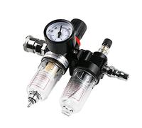 MOCNT 1/4" Filtro Aire Compresor Separador de Aceite Agua Reductor de Presión Regulador de Aire Compresor Comprimido Lubricador Procesador de Gas Conector Rápido