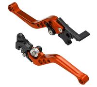 MOCNT 1 Par Palancas Embrague Freno de Moto 22mm Manija de Palanca Freno | Motocicleta CNC Aluminio Maneta de Embrague Palanca Freno de Tambor Palanca Freno de Disco Ajustable Naranja