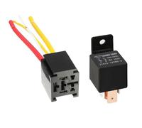 MOCNT 12V 80A Relé de Coche con Enchufe SPST 4 Pines Automóvil Relé con Alambre Tarea Pesada Automático Relé 4 Terminal Interruptor de Relé Abierto Contactor Relé