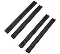 MOCNT 2 Par (4 Piezas) 400mm Guías para Cajones 27mm Guías Correderas para Cajones Guías Laterales para Cajones con Rodamiento de Bolas Extensión Rieles para Cajones Negro