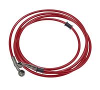 MOCNT 200cm Manguera de Aceite Freno de Motocicleta 28 Grados Latiguillo de Aceite Freno Moto Tubo de Freno Hidráulico Reforzado Tubo Manguera Embrague Freno Línea Rojo