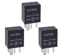 MOCNT 3 Piezas 12V 30A Relé de Coche SPST 4 Pines Automóvil Relé Tarea Pesada Automático Relé 4 Terminal Interruptor de Relé Abierto Eléctrico Relé Camión Contactor de Relé