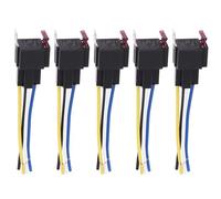 MOCNT 5 Piezas 12V 40A Relé de Fusibles Coche con Enchufe SPST 4 Pines Automóvil Relé con Alambre ATO/ATC Fusible de Cuchilla Relé 4 Terminal Interruptor de Relé Contactor de Relé