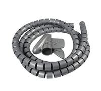 MOCNT 8mm Organizador Cables en Espiral Tubo Flexible Gestión de Cables Funda Organizador de Cables Mangas Recoge Cables Espiral Cubre Escritorio Esconder Protección Gris 3 Metros