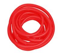 MOCNT Tubo Corrugado Coche Flexible Alambre Tubo Corrugado Cerrado Organizador de Cable Conducto Cables Gestión Protección Manguera Rojo Exterior 7mm Longitud 5Metros