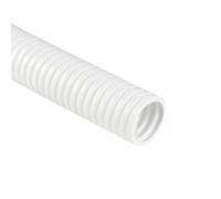 MOCNT Tubo Corrugado Coche Flexible Alambre Tubo Corrugado Cerrado Organizador de Cable Conducto Cables Gestión Protección Manguera Blanco Exterior 25mm Longitud 10Metros