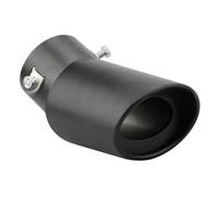 MOCNT Tubo de Escape del Coche Acero Inoxidable Tubo de Punta de Silenciador Tubo de Cola de Coche Modificado Tubo de Extremo de Escape Salida única Curva Negro