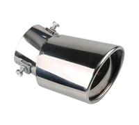 MOCNT Tubo de Escape del Coche Acero Inoxidable Tubo de Punta de Silenciador Tubo de Cola de Coche Modificado Tubo de Extremo de Escape Salida única Curva Plata