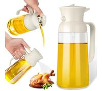MOCOBO Botella pulverizadora de aceite, dispensador de aceite y pulverizador de vinagre con 3 boquillas reemplazables de 16.9 onzas/500 ml, dispensadores de preparación de aceite de cocina de vidrio