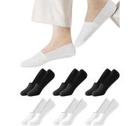 MOCOCITO Calcetines Cortos Hombre y Mujer, 6 Pares Calcetines Invisibles Transpirables Verano Pinkies, Algodón con Antideslizantes para Deporte, Trabajo y Uso Diario