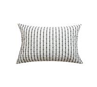 MOCOFO Funda de cojín bohemia con mechones de estilo nórdico para dormitorio, sofá, sala de estar (hilo de algodón negro 30, 30 x 50 cm)