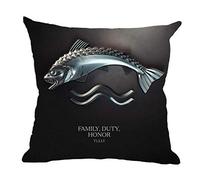 MOCOFO Fundas de Cojines Juego de Tronos Sala de Estar sofá Coche Dormitorio decoración del hogar (pez, 45x45 cm)