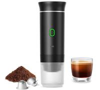 Mocoli Cafetera Espresso Eléctrica Portátil, Cafetera de Viaje para Camping 3 en 1, 60ml Máquina de Café Expreso Eléctrica, Cafetera de Coche Autocalentable con USB-C