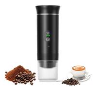 Mocoli Cafetera Espresso Eléctrica Portátil, Cafetera Espresso 20Bar Auto-Calefactable Cafetera de Cápsulas 3 en 1 Depósito de Agua de 80 ml para Viajes, Coche