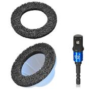 Mocoli Discos de Limpieza de Repuesto para Amoladora de Cubos de Rueda, 2 Cepillos para Cubos de Rueda de Coche con Disco de Lijado de Acero de Accionamiento Cuadrado de 1/2"