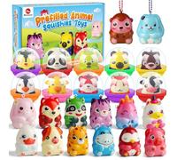 Mocoosy 24 Piezas - Juguetes Squishy de Animales, Rellenos para Bolsitas de Fiesta, Regalos para Cumpleaños Infantiles, Relleno para Piñatas, Premios Escolares Juguetes Antiestrés para Niños y niñas