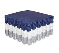 Mocosy 18 Piezas Alfombrillas Fitness, Suelo Gimnasio y Protector | 30x30cm, Espuma EVA Alta Densidad 1cm, Entrelazadas, Antideslizante e Insonorizante para Musculación, Yoga, Deporte y Pesas