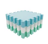Mocosy 18 Piezas Alfombrillas Fitness, Suelo Gimnasio y Protector | 30x30cm, Espuma EVA Alta Densidad 1cm, Entrelazadas, Antideslizante e Insonorizante para Musculación, Yoga, Deporte y Pesas