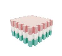 Mocosy 18 Piezas Alfombrillas Fitness, Suelo Gimnasio y Protector | 30x30cm, Espuma EVA Alta Densidad 1cm, Entrelazadas, Antideslizante e Insonorizante para Musculación, Yoga, Deporte y Pesas