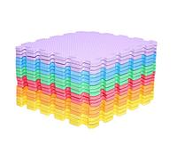 Mocosy 18 Piezas Alfombrillas Fitness, Suelo Gimnasio y Protector | 30x30cm, Espuma EVA Alta Densidad 1cm, Entrelazadas, Antideslizante e Insonorizante para Musculación, Yoga, Deporte y Pesas