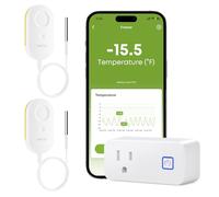 MOCREO ST5 WiFi Termómetro para Congelador con Alarma, Notificación por Correo Electrónico, Notificación por App, Exportación de Protocolo de Datos, Sin Costo de Suscripción, Sensor de Temperatura