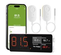 MOCREO Termómetro digital WiFi para refrigerador, alarma de congelador, correo electrónico remoto y alerta de aplicación, registro de datos de 2 años, sin suscripción, sensor de temperatura