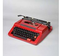 MOCTDER Máquina De Escribir Manual Retro En Rojo Y Negro, Máquina De Escribir Vintage Escribir Novelas En Cualquier Lugar, Teclado Inglés Ideal para Escritores Aventureros(Red)