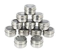 Mocturnity 12 Pzas/latas Transparentes latas de Acero Inoxidable Salsa de Recipiente de Almacenamiento condimento Titular de artículos para el hogar de la Cocina