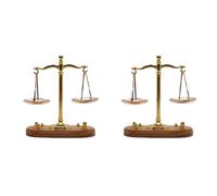 Mocturnity 2X Vintage Balance Balance Adorno Accesorios Miniaturas Metal Antiguo Justicia Escala Modelo Hogar Oficina Decoración de Oficina