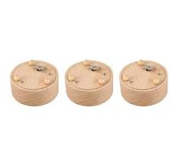 Mocturnity 3X Caja de Música Redonda En Regalo para Día de San Valentín Cumpleaños Figuras de Acción Figuras de Resina de En Miniatura No Hay Música Especificada