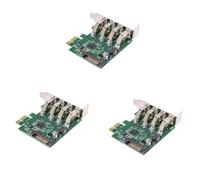 Mocturnity 3X Hub Pci-e de 4 Puertos de Perfil Bajo A USB 3.0 Adaptador de Tarjeta de Expansión Pci Express Sistemas Operativos Usb1.1/2.0/3.0 de 5 Gbps