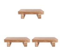 Mocturnity 3X Taburete de Madera para Adultos, Taburete de Cama para Altas, Cocina, BañO, Armario, Gran Taburete de Madera para Adultos y NiñOs
