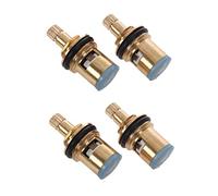 Mocturnity 4 Piezas 1/2 Pulgada 20 Dientes Cartucho de Grifo de CeráMica Disco VáLvula de Cuarto de Vuelta Reemplazo Caliente FríO