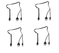 Mocturnity 4 piezas 3,5 mm AUX USB2.0 macho mini 5 USB portátil altavoz cable de audio