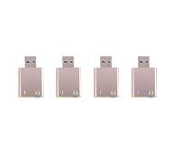 Mocturnity 4X USB Tarjeta de Sonido 7.1 Externo USB A Jack 3.5mm Auriculares Adaptador Estéreo Audio Micrófono Tarjeta de Sonido para Ordenador Personal Computadora Ordenador Portátil