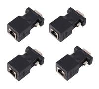 Mocturnity 4X VGA Extensor Macho A LAN Cat5 Cat6 Rj45 Adaptador de Cable de Red