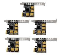 Mocturnity 5 unidades PCI-Express 1 a 4 Riser Card PCI-E 1X a PCIe USB 3.0 Adaptador Puerto Multiplicador Miner Card para BTC Bitcoin Mining