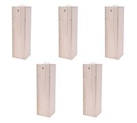 Mocturnity 5X Caja de embalaje de Madera Botella de Vino Tinto para Regalo de Madera Especial Flauta de Champán Almacenamiento Envuelto para Vino Puede Hacer la Caja de Embalaje de Regalo Logo
