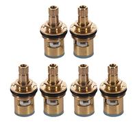 Mocturnity 6 Piezas 1/2 Pulgada 20 Dientes Cartucho de Grifo de CeráMica Disco VáLvula de Cuarto de Vuelta Reemplazo Caliente FríO