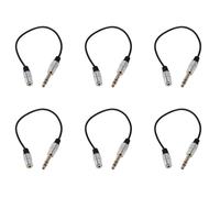 Mocturnity 6piezas 1/4 Pulgada A 3.5Mm Cable Adaptador Estéreo 6.35Mm TRS Macho A 3.5Mm Hembra Cuarto Pulgada Cable de Conector Aux Conversor de Jack de Auriculares