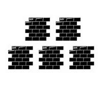 Mocturnity - Adhesivo para pared (5 unidades, 30 x 30 cm), diseño de azulejos de papel pintado de ladrillo, para cocina, respaldo de té, decoración de interiores, 30 x 30 cm