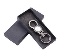 Mocturnity Juego De Caja Regalo con para Hombre Regalo Cadena AleaciÓN Negocios Gama Alta DecoraciÓN del Hogar Estilo Plata Figurines Miniaturas De Los Hombres Negro Pistola