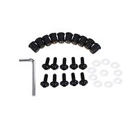 Mocturnity - Lote de 10 tornillos para moto (10 unidades, goma, tuercas, para parabrisas)