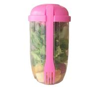 Mocturnity - Vaso de yogur con cuchara y tapa reutilizable, de ensalada para el almuerzo, gran capacidad y portátil