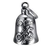 MOCY BELL - Campana de Motocicleta Lady Biker Guardian Gremlin Mocy Bell Acero Inoxidable Plateado