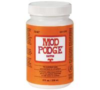 Mod Podge 8 oz Satin Waterbase Sealer, Glue and Finish, Clear